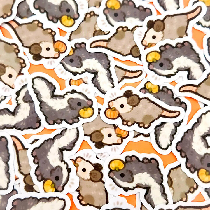 September freebie stickers Picture of a variety of small, colorful animal stickers.