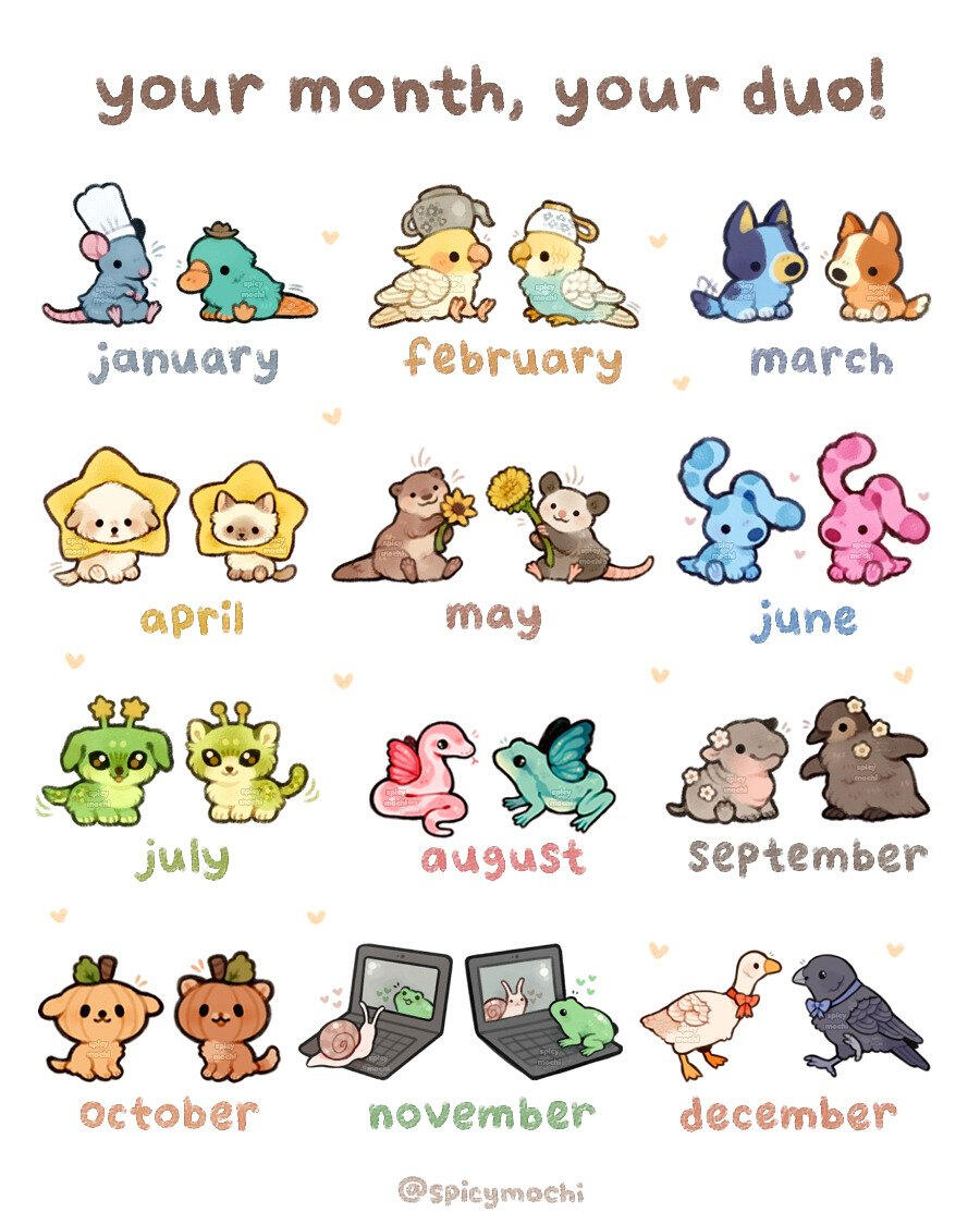 Illustration of twelve pairs of animals. Illustration of twelve pairs of animals.