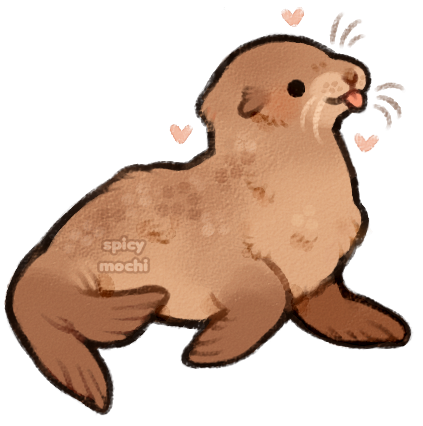 Illustration of a brown seal.